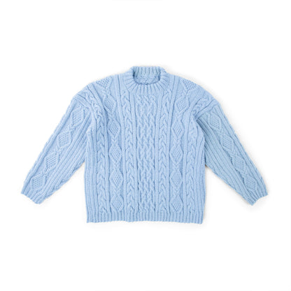Patons Cable Knit Mock Neck Pullover Knit Pullover made in Patons Classic Wool Worsted Yarn