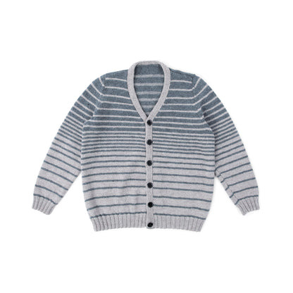 Patons Knit Reverb Stripes Cardigan Knit Cardigan made in Patons Classic Wool Worsted Yarn