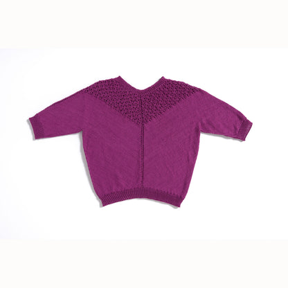 Patons Knit Lacy V-neck Pullover Knit Lacy V-Neck Pullover made using Patons yarn