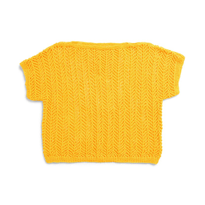 Patons Linen Goldenrod Lace Knit Top Knit Top made in Patons Yarn