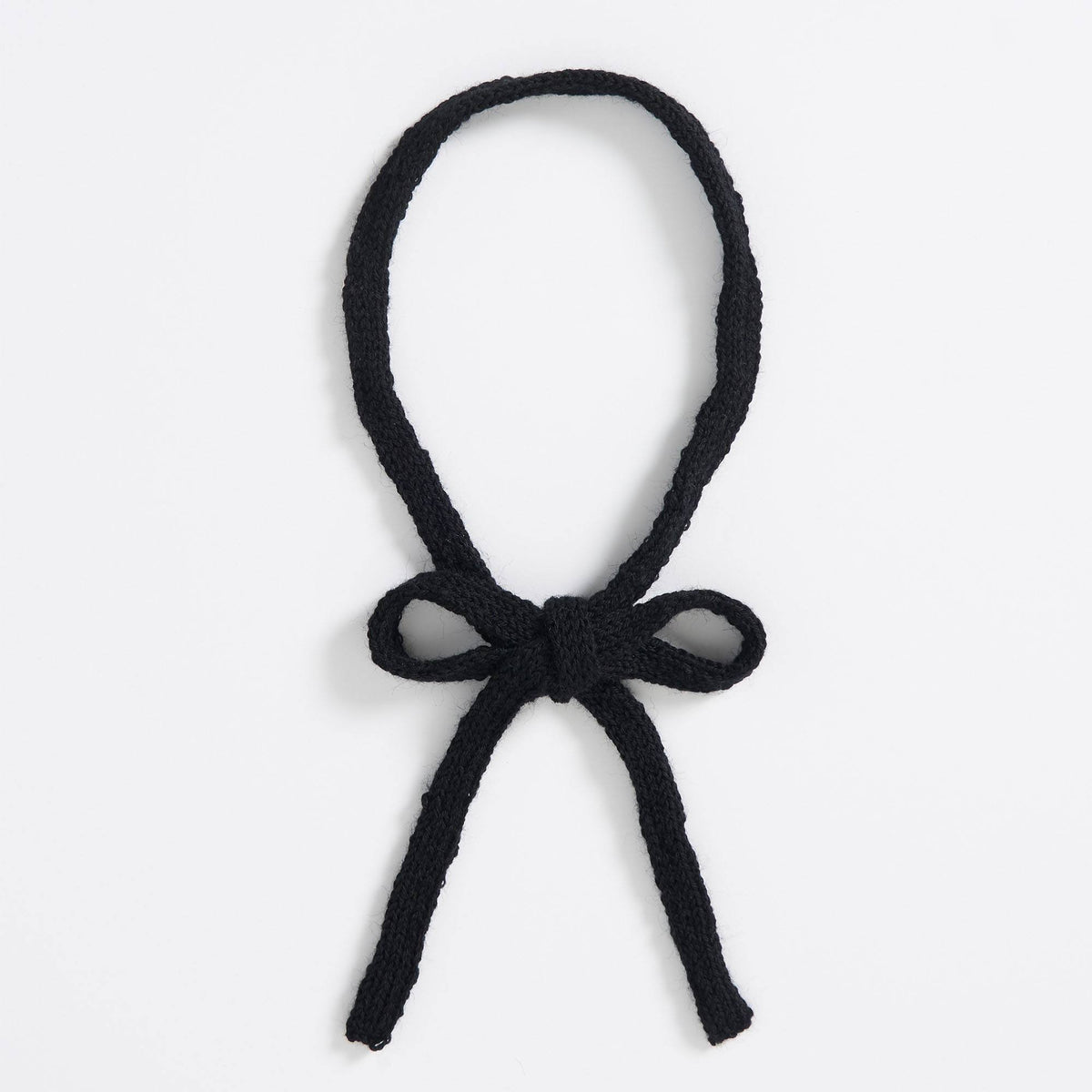 Knit Skinny Neck Bow made using Patons yarn