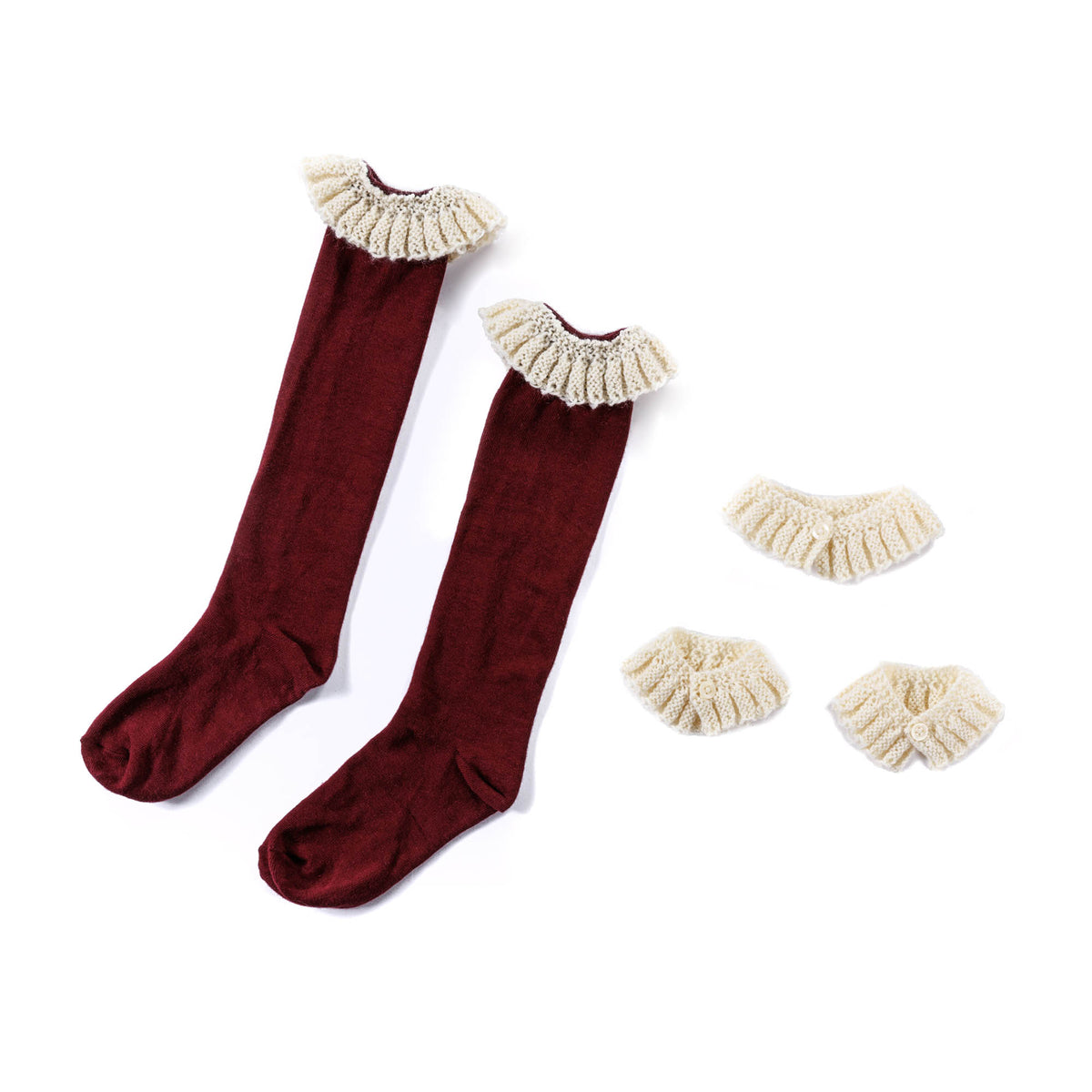 Knit Ruffle Trim made using Patons yarn