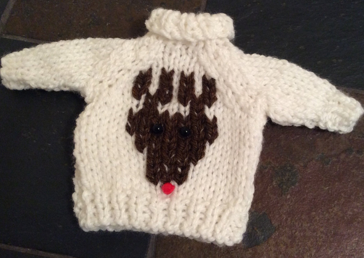 Knit Mini Winter Warmers made using Patons yarn