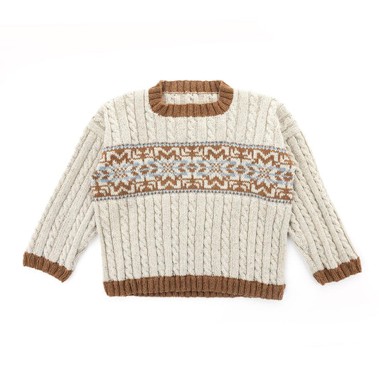 Nordic Cabled Knit Pullover made using Patons yarn