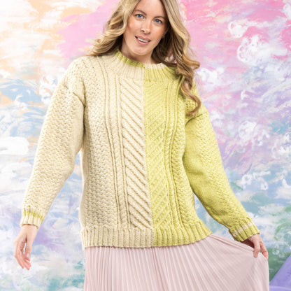 Patons Knit Split Cable Sweater Knit Split Cable Sweater made using Patons yarn