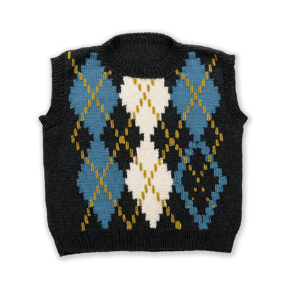 Patons Carfrae Knit Argyle Vest Version 2