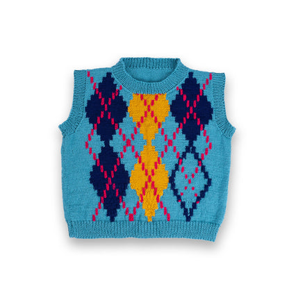 Patons Carfrae Knit Argyle Vest Version 1