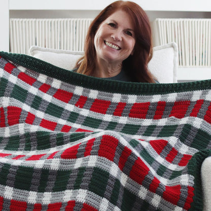 Crochet Christmas Plaid Throw Crochet Christmas Plaid Throw
