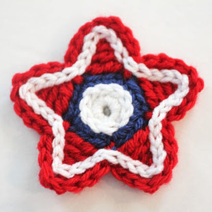 Red Heart Americana Crochet Stars Americana Crochet Stars made using Red Heart yarn in a styled lifestyle setting