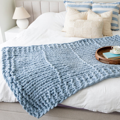 Bernat Finger Knit Textured Throw Bernat Finger Knit Textured Throw