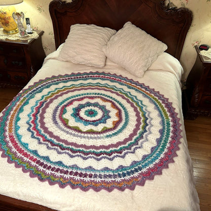 Round About Crochet Blanket Unicorn Mane
