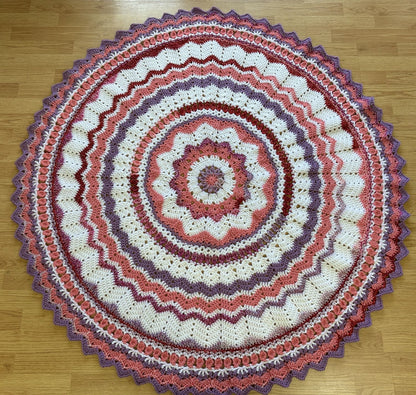 Round About Crochet Blanket Rose Bouquet