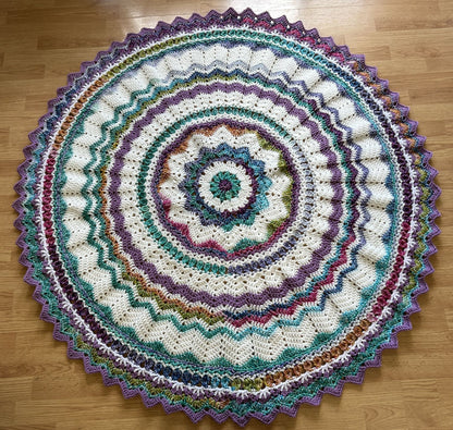 Round About Crochet Blanket Unicorn Mane