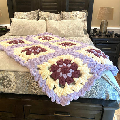 Bernat Vibrant Florals Crochet Afghan Bernat Vibrant Florals Crochet Afghan