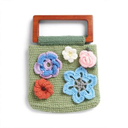 Red Heart Crochet Garden Party Bag Crochet Bag made in Red Heart Super Saver Kits","Super Saver Yarn