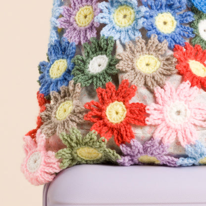 Red Heart Crochet Pastel Flower Bag Crochet Bag made in Red Heart Super Saver 5g Kits Yarn
