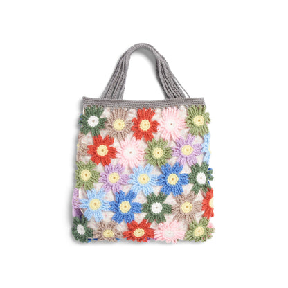 Red Heart Crochet Pastel Flower Bag Crochet Bag made in Red Heart Super Saver 5g Kits Yarn