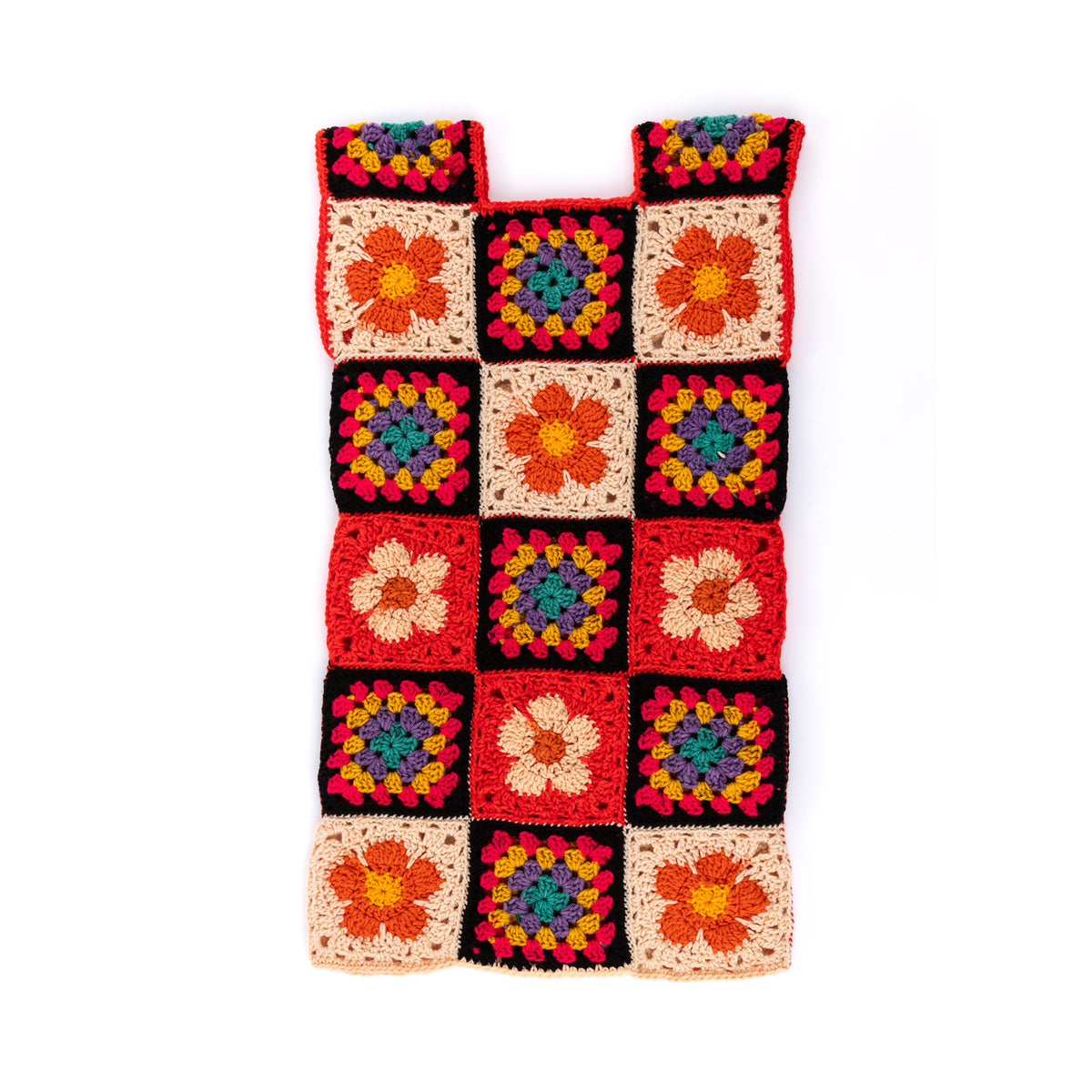 Crochet Flower Frock made using Red Heart yarn