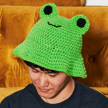 Red Heart Froggie Crochet Bucket Hat Crochet Hat made in Red Heart Super Saver Yarn