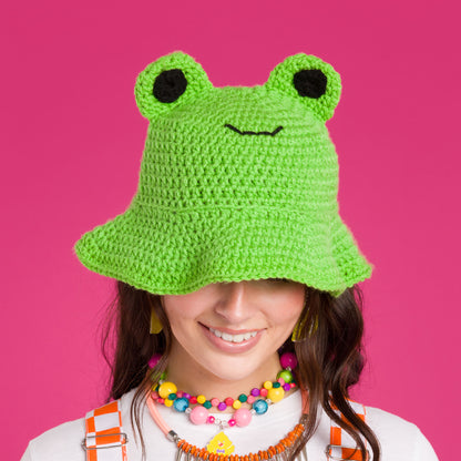 Red Heart Froggie Crochet Bucket Hat Froggie Crochet Bucket Hat made using Red Heart yarn