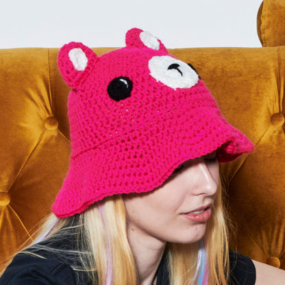 Red Heart Teddy Bear Crochet Bucket Hat Crochet Hat made in Red Heart Super Saver Yarn