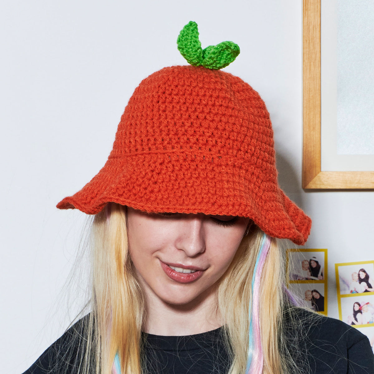 Crochet Hat made in Red Heart Super Saver Yarn