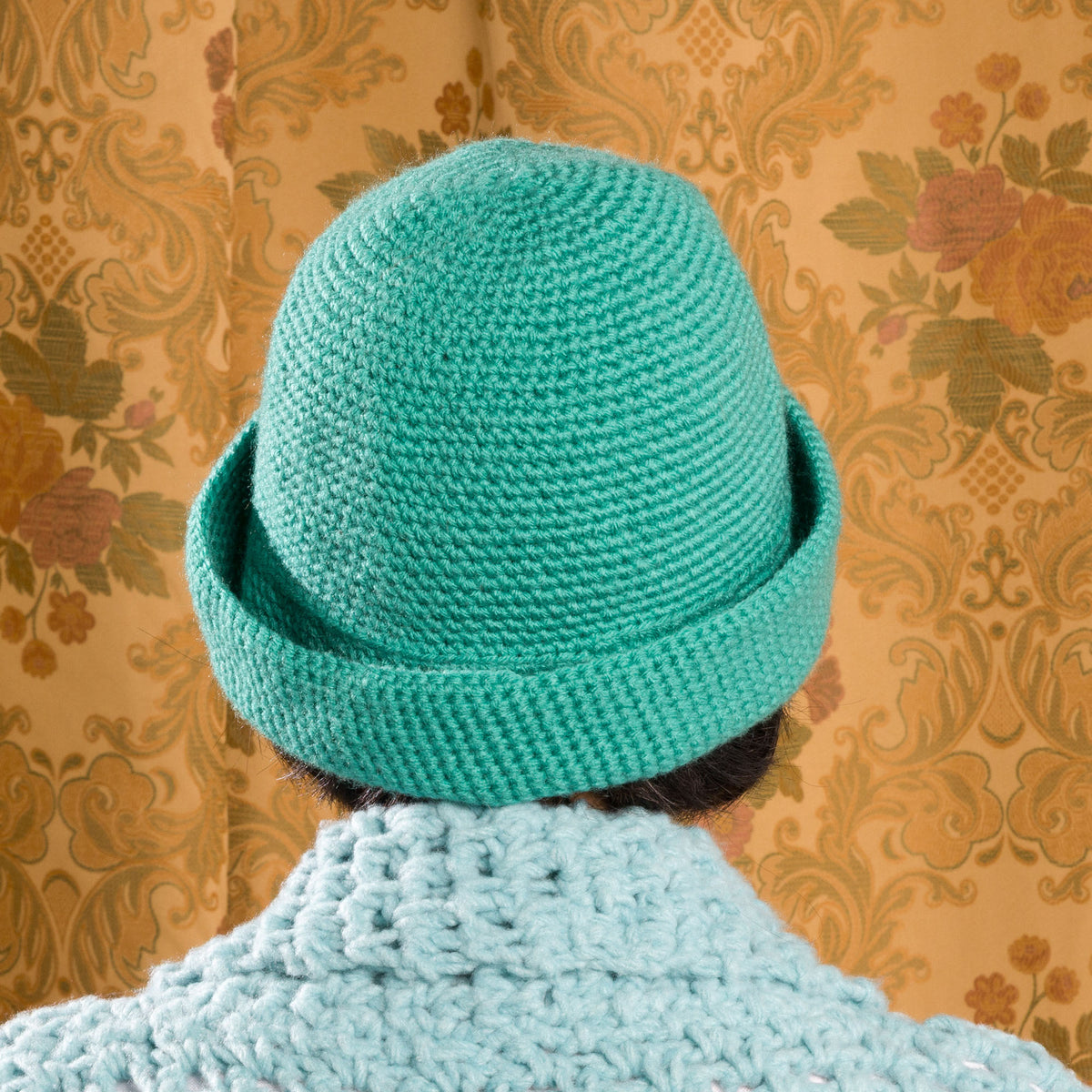 Urban Chic Brim Hat To Crochet made using Red Heart yarn