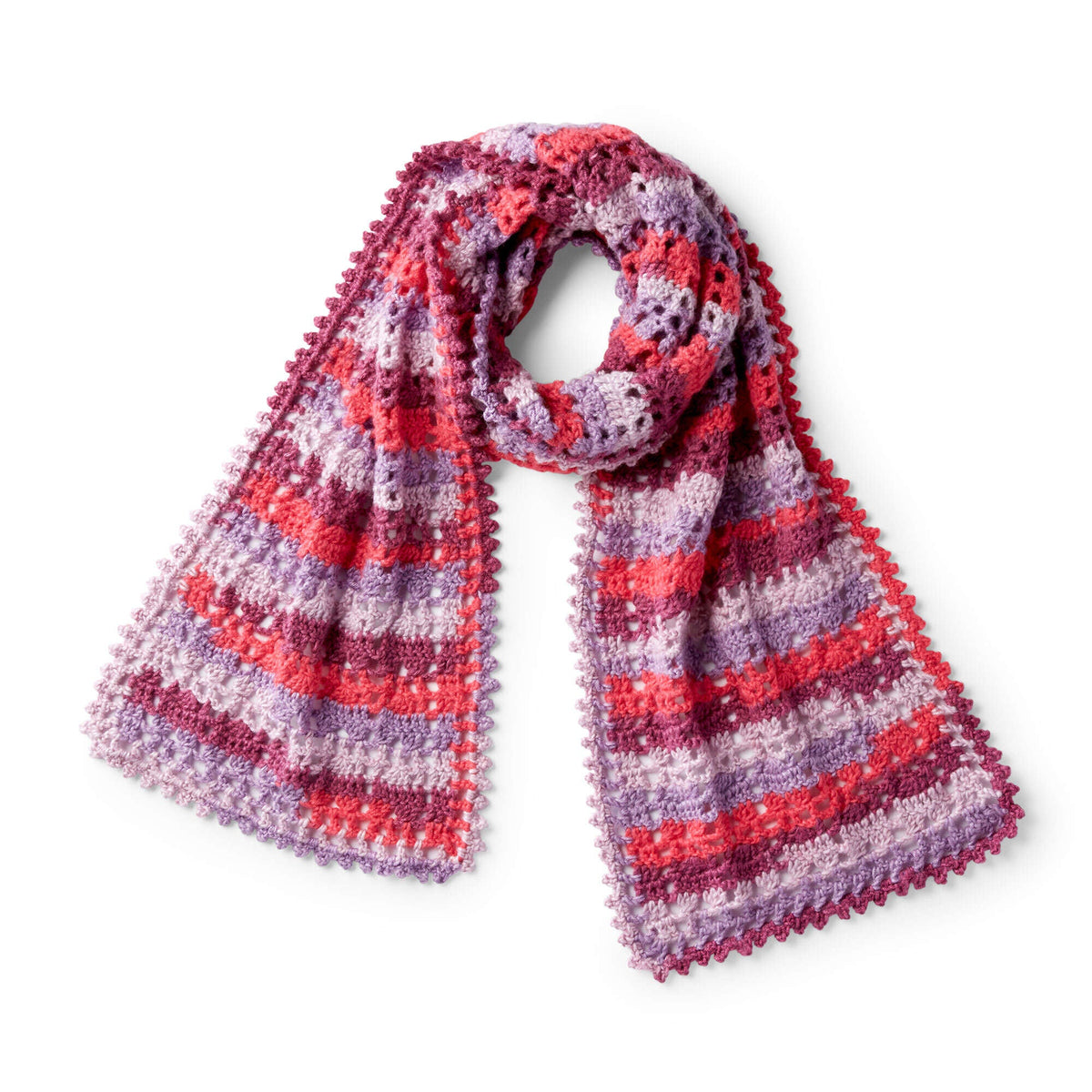 Crochet Scarf made in Red Heart Dreamy yarn
