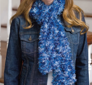 Crochet Triple Strand Scarves made using Red Heart yarn