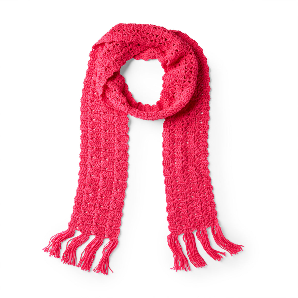Crochet Cosmo Scarf made using Red Heart yarn