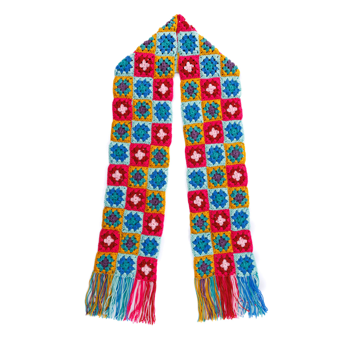Keep It Cozy Crochet Scarf made using Red Heart yarn
