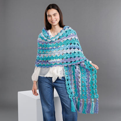 Red Heart Crochet Diamond Shawl Crochet Diamond Shawl made using Red Heart yarn