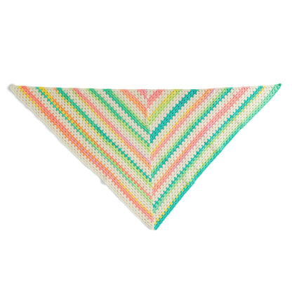 Red Heart Staggered Stripes Crochet Shawl Crochet  made in Red Heart Super Saver yarn