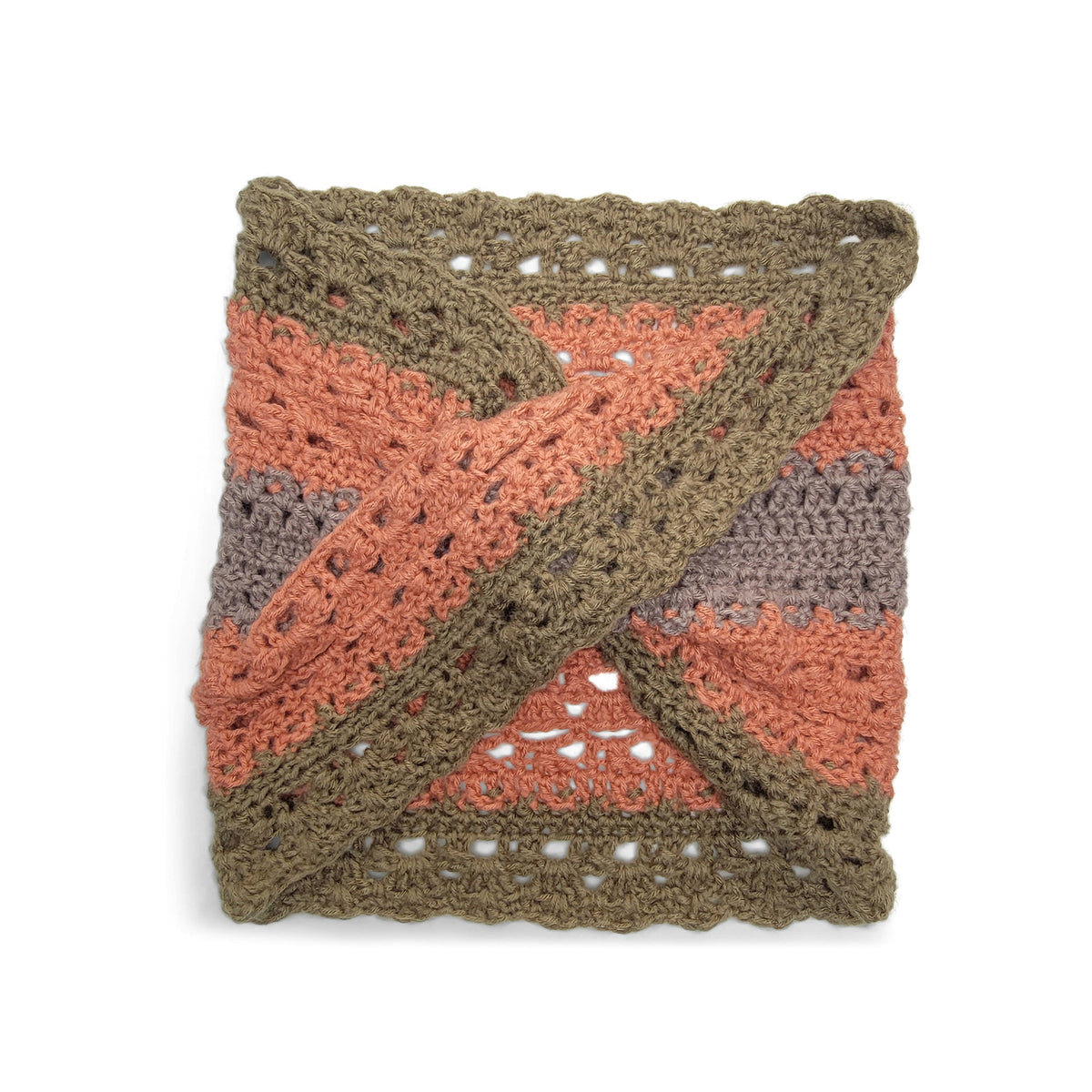 Crochet Mobius made in Red Heart Super Saver Brushed Yarn