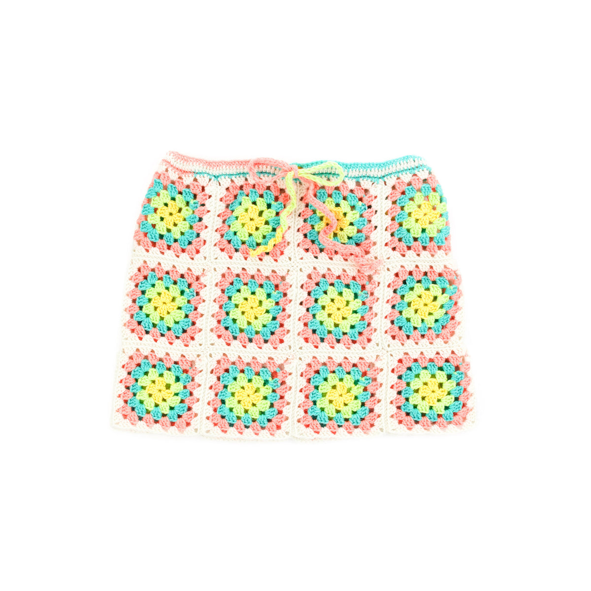 Crochet ModSkirt made in Red Heart All in One Granny Square Yarn