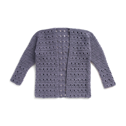 Red Heart Open Front Comfy Crochet Cardigan Shale