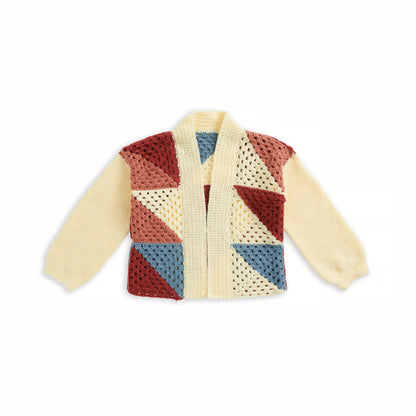 Red Heart Split Granny Square Open Front Crochet Cardigan Crochet Cardigan made in Red Heart Super Saver Brushed Yarn