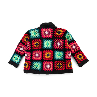 Red Heart Cozy Crochet Granny Cardigan Crochet Cardigan made in Red Heart All in One Granny Square Yarn