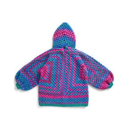 Red Heart Strawberry Patch Crochet Hexi Cardigan Crochet Cardigan made in Red Heart Yarn