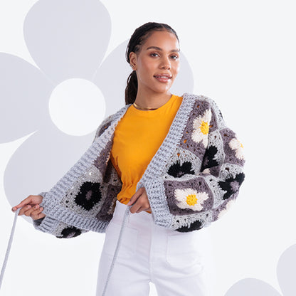 Red Heart Crochet Flower Power Wrap Cardigan Crochet Flower Power Wrap Cardigan made using Red Heart yarn