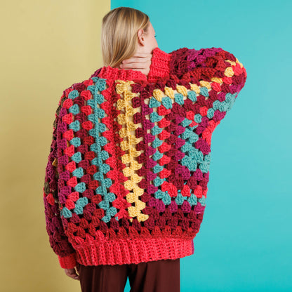 Red Heart Love My Crochet Hexi Colorful Pullover Love My Crochet Hexi Colorful Pullover made using Red Heart yarn