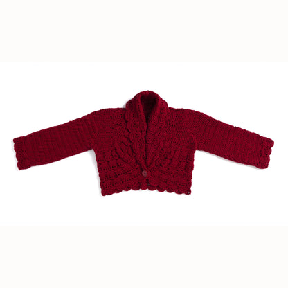 Red Heart Lace Trim Crochet Cardigan Lace Trim Crochet Cardigan made using Red Heart yarn