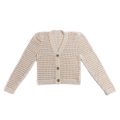 Red Heart Mesh-mellow Crochet Cardigan Mesh-Mellow Crochet Cardigan made using Red Heart yarn