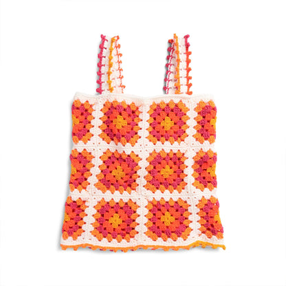 Red Heart Crochet Granny Picot Edged Tank Crochet Tank made in Red Heart All in One Granny Square","Super Saver Yarn