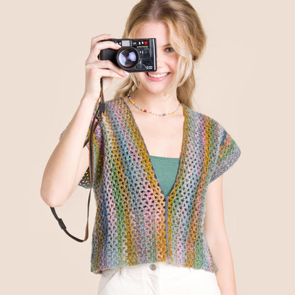 Red Heart Crochet Rustic Summer Vest Crochet Vest made in Red Heart Yarn