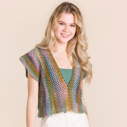 Red Heart Crochet Rustic Summer Vest Crochet Vest made in Red Heart Yarn