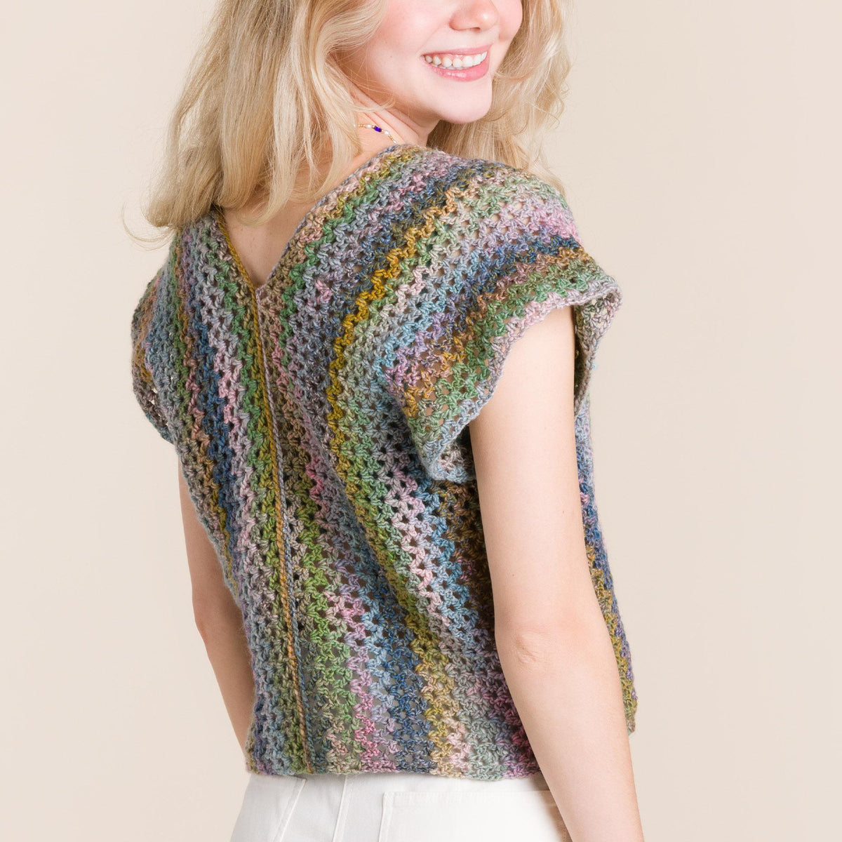 Crochet Vest made in Red Heart Yarn