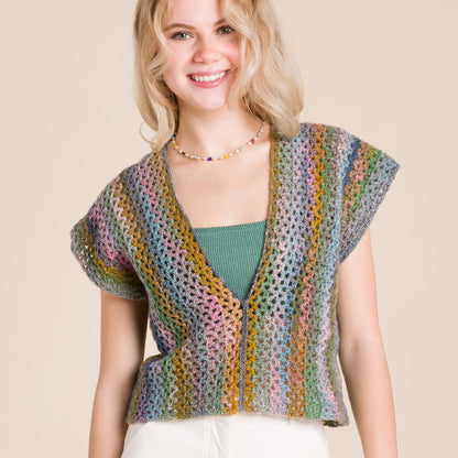 Red Heart Crochet Rustic Summer Vest Crochet Vest made in Red Heart Yarn
