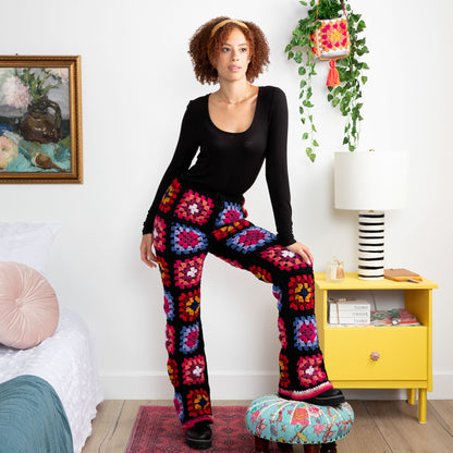 Red Heart Crochet Smarty Pants Crochet Pant made in Red Heart All in One Granny Square Yarn