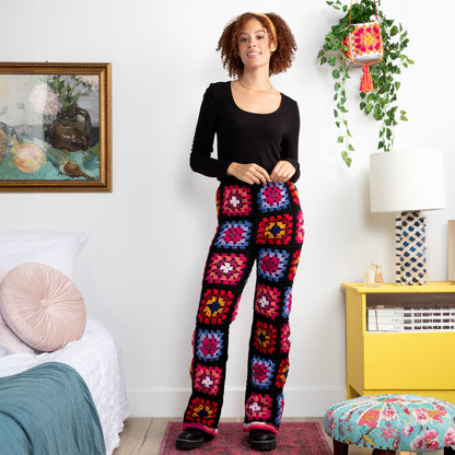 Red Heart Crochet Smarty Pants Crochet Pant made in Red Heart All in One Granny Square Yarn